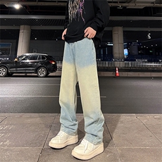 美式高街vibe风直筒长裤欧美痞帅男hiphop复古水洗牛仔裤，男装牛仔裤，星座301D-4(原星座1004-4）