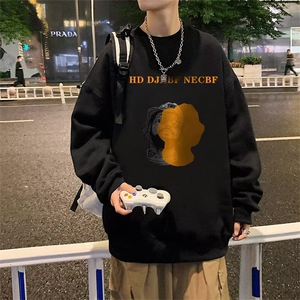 350g潮牌圆领宽松情侣长袖打底衫上衣服束口T恤卫衣Y56-P38网图