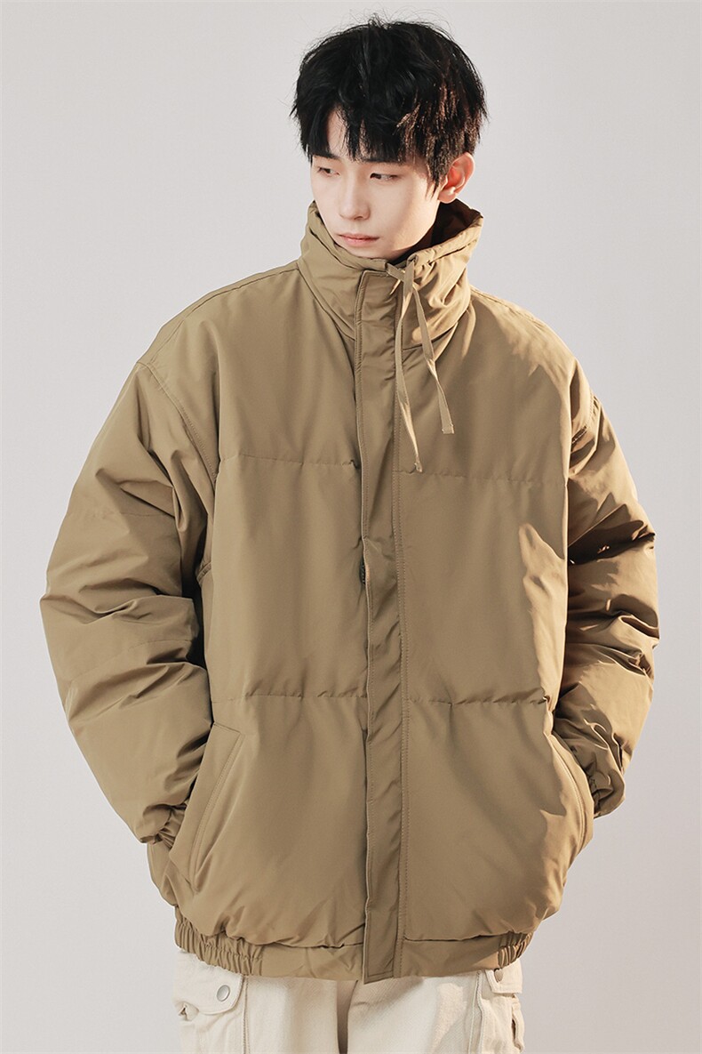 A436-W957-P195控248港风宽松立领80%白鸭绒外套情侣款羽绒服潮,男装羽绒服,电商A436
