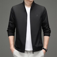 立领外套春秋季男装2023年新款商务休闲时尚中年男士夹克上衣，男装夹克，电商B212（原钱塘6029）