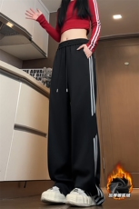 360g重磅宽松拼接舒适银狐绒三条杠休闲裤男K5600J加绒-特P38控78，男装卫衣，电商A001