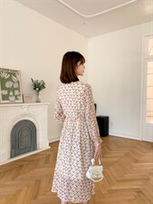 韩版时尚潮流优雅淑女气质甜美连衣裙，女装连衣裙，荷塘月色