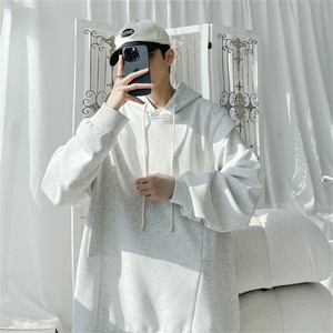 WY5001/P65春装高品质不起球连帽个性卫衣男潮流宽松上衣外套图片