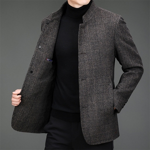 BAMJ-82106钱塘2020-2秋冬季休闲商务中年男士毛呢外套数据好P240图片