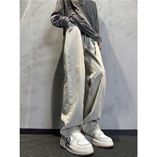 k1086-p55-控78S-3XL现货折皱宽松cleanfit牛仔裤，男装牛仔裤，星座116