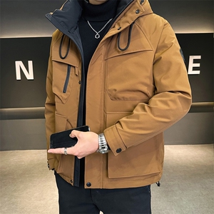 新标90白鸭绒 2025年连帽时尚潮流保暖羽绒服男YR6063-P240图片