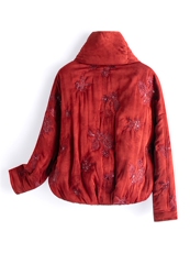 水衣源889款刺绣带围脖短款夹棉棉服外套女，女装棉衣/棉服，水衣源