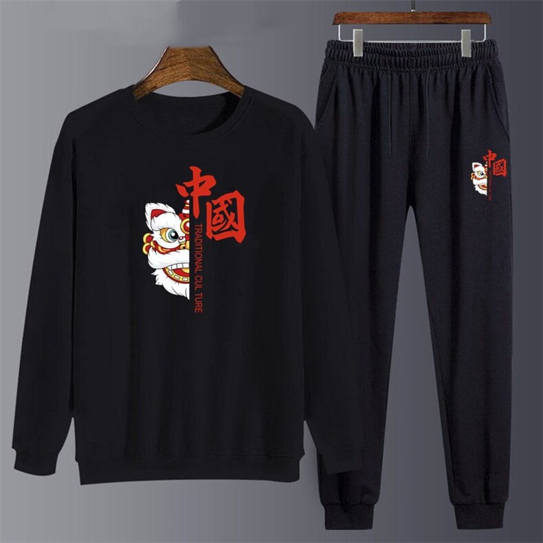 春装新款2022青少年男士休闲潮大码卫衣套装1511A-2-TZ306-P28,男装休闲套装,星座1816-2（原1210–2）