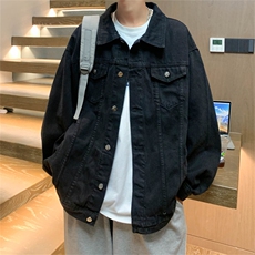得物二开大货印花百搭牛仔夹克大码宽松休闲牛仔外套JK1271-P88，男装工装外套，星座1103-3