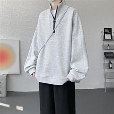 现货WY5532-P46特M-5XL高品质解构拉链立领卫衣，男装卫衣，电商D232