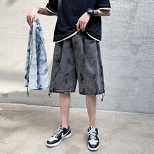 2025夏季新款时尚牛仔五分裤潮流宽松休闲短裤A125-DK12-P38图片