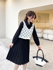 两件套连衣裙，女装连衣裙，琴菲儿