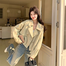 春季新款大货2026时尚软糯蛋白皮皮衣外套女M2601P155K248，女装短外套，2C268