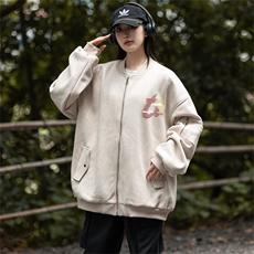 24春秋美式麂皮绒飞行棒球服中性风男女夹克外套JF3278-P80控108，男装夹克，电商B370