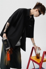 CS1143-特批25控49夏薄款冰丝面料大码短袖衬衫防晒透气外套，男装防晒衣，电商A059