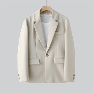 新款男士秋季宽松休闲港风西服套装衣服+裤子XZ809-P150图片