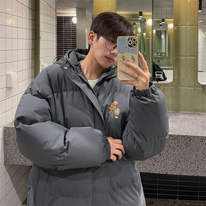 现货 抖音得物可供视频 三防加厚羽绒连帽棉衣外套面包棉服 85559图片