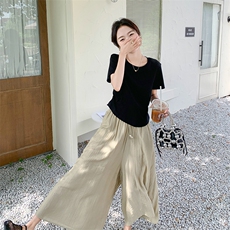 新款现货主推大脚裤裙套装9856-P125-K178，女装套装/套裙，2C129