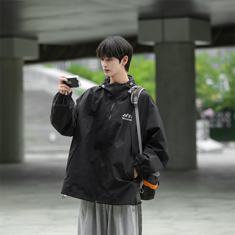 港风外景秋款时尚百搭连帽夹克A247-F381 P65控88图片