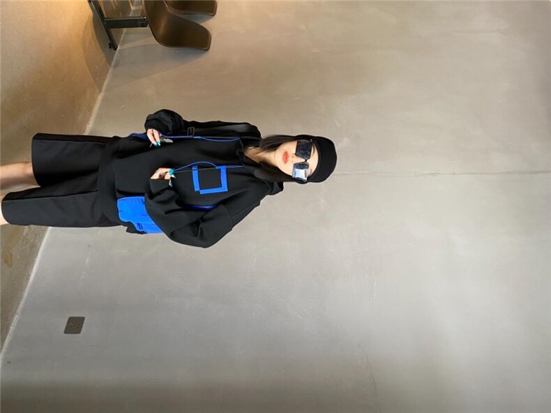 2021秋款撞色卫衣，女装卫衣/绒衫，雷洛奇丽