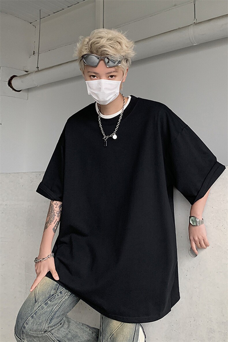 纯棉短袖T恤男纯色百搭休闲夏季宽松上衣男女款TX601-特P22,男装T恤,电商A178