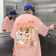 ！纯棉重磅220克夏季男士印花短袖T恤QT707-T212-P25，男装T恤，星座617B