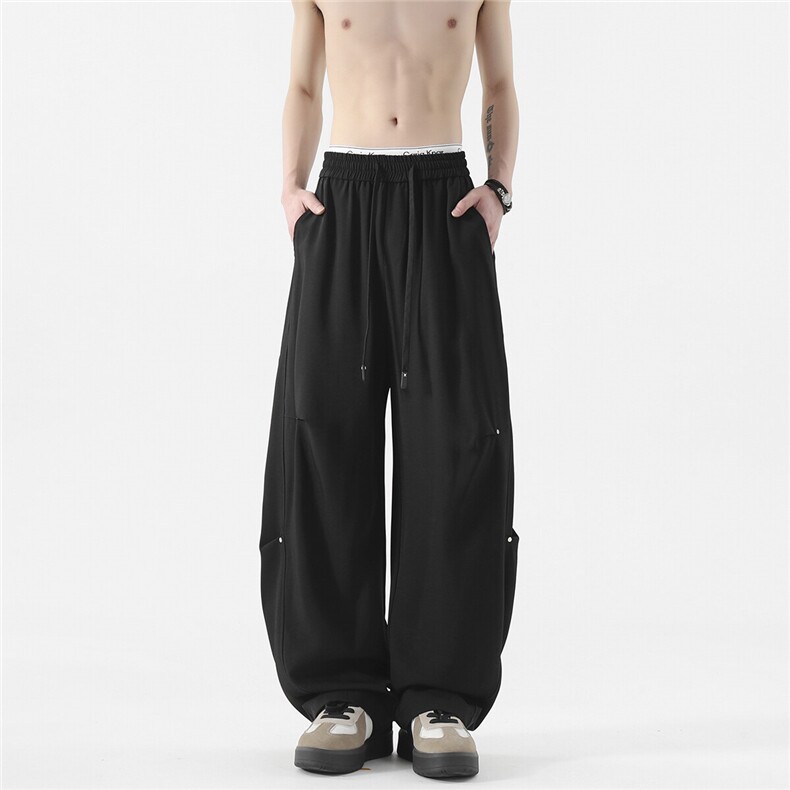 夏季休闲裤冰丝长裤铆钉D329-QM789-P45-控79,男装休闲裤,电商D329