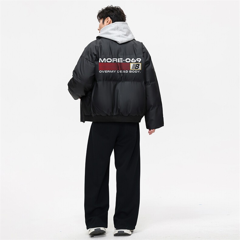 已注册白底抖音直播得物高品质加厚PU皮仿皮棉衣外套M1527P100，男装棉衣，电商C408(原B339-1)