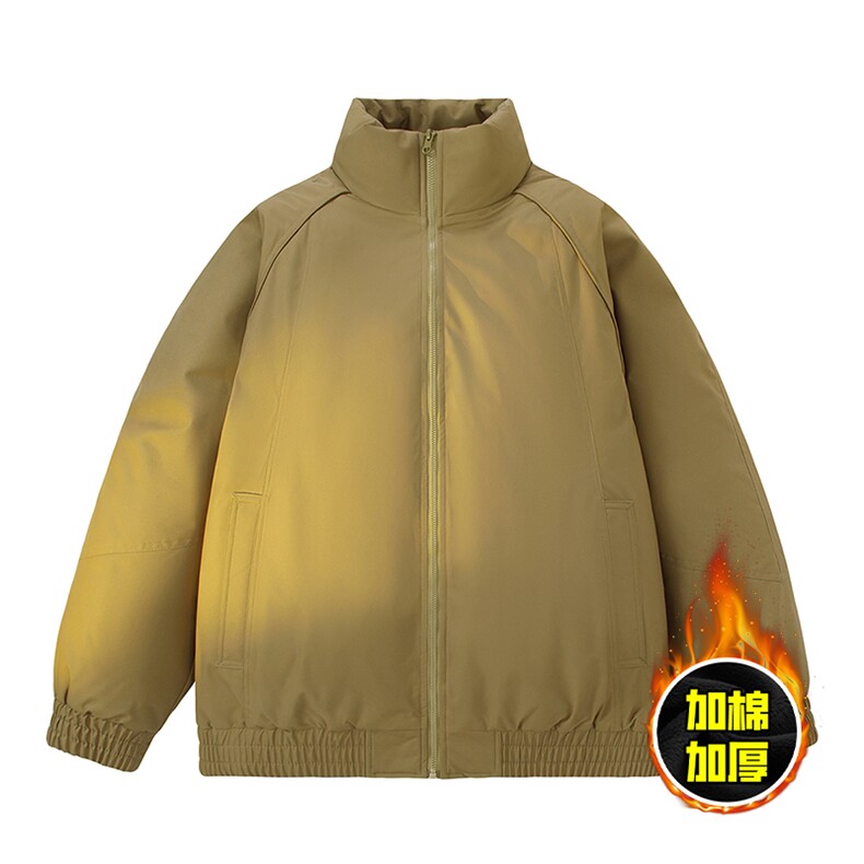 现货美式高街休闲棉衣夹克三防立领纯色户外工装加厚棉服外套，男装夹克，电商A486