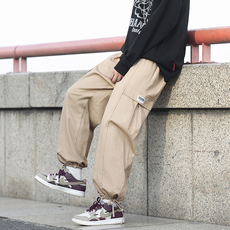 裤子男士秋季男裤工装裤休闲长裤男款束脚运动裤K0734-P35，男装休闲裤，星座308B-1