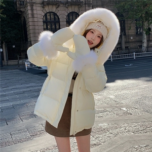 现货 送手套露丝同款90白鸭绒狐狸毛羽绒服2B153-8813-P450-K585图片