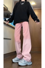 个性百搭时尚长裤美式Hiphop直筒宽松渐变色牛仔裤K619TP45控75，男装牛仔裤，电商A102B
