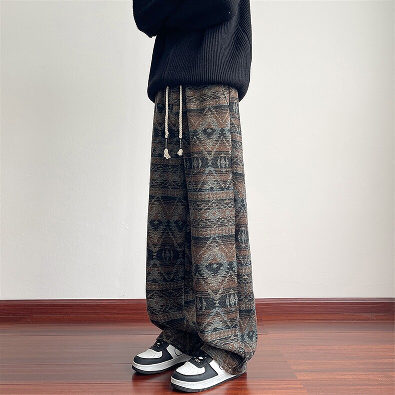 YK86029-P43加绒P50聚酯纤维民族风裤子,男装民族服装,电商A086-1