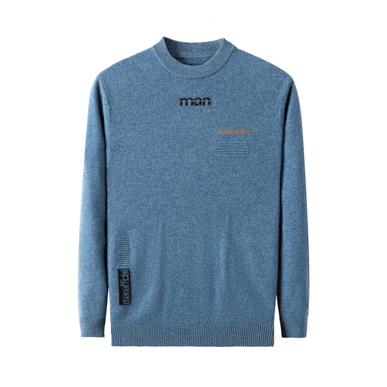 21秋冬纯羊毛针织衫新款中青年男士休闲百搭时尚毛衣DDD232-P180，男装针织衫/毛衣，电商B212（原钱塘6029）