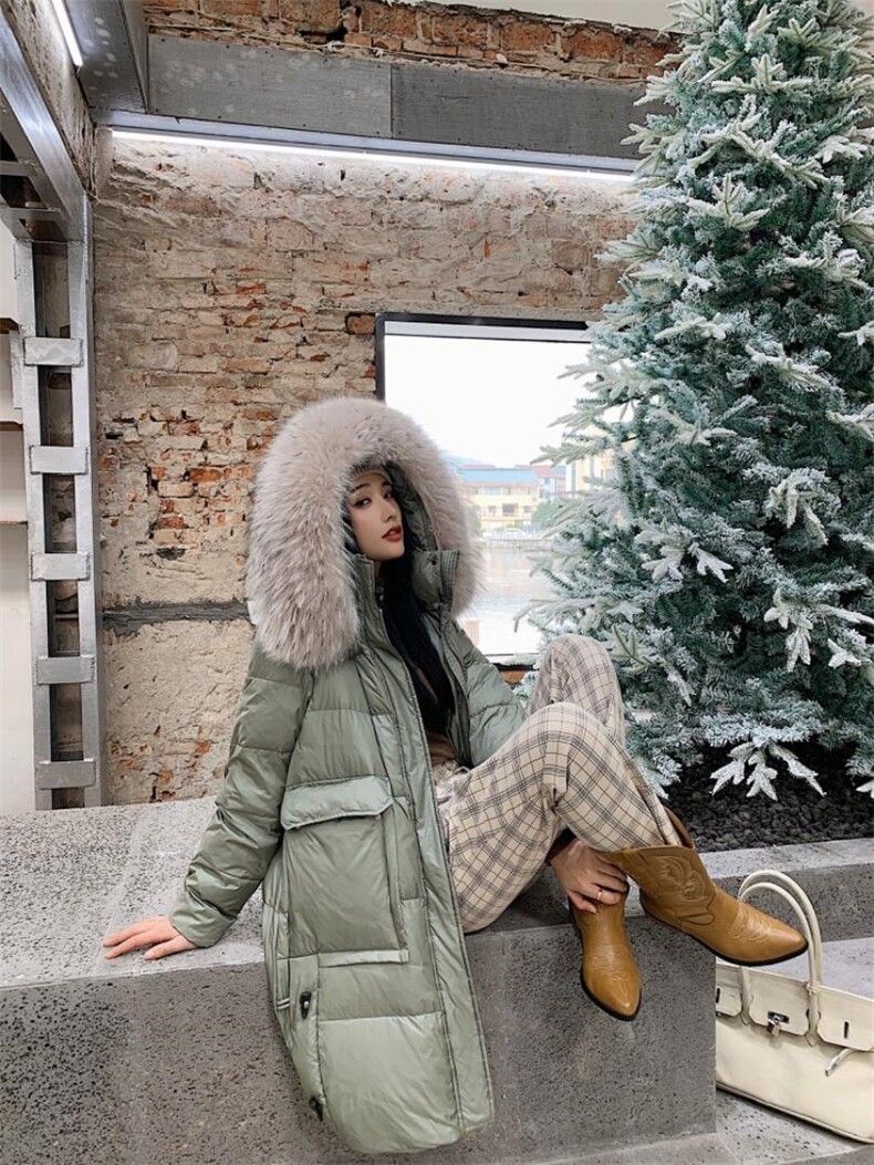 【现货】冬季新款大口袋牛角扣羽绒服，女装羽绒服，E莎