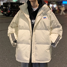 港风冬季新款织带立领羽绒服男潮宽松印花YR6112P225控268，男装羽绒服，电商A268A