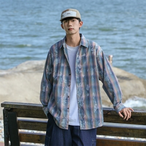 25年春季格子衬衫长袖大码宽松落肩现货DS-C323-1-2371-特批35图片