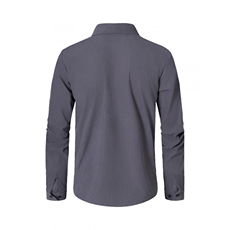 2026春季新款欧美男士休闲纯色翻领衬衫大码宽松上衣潮MenShirts，男装衬衫，电商B212（原钱塘6029）