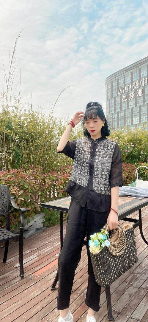 纯苎连衣裙小衫裤子裙子衬衣 时尚风 风淑女风休闲风，女装连衣裙，川哲