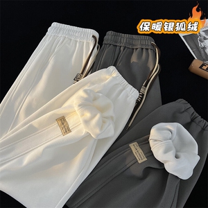 特批P40无差价薄款改加绒冬美式复古大码卫裤男束脚裤K1049J加绒