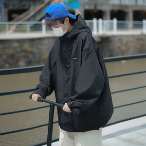 2022美式hiphop冲锋衣潮牌高街外套机能风工装痞帅夹克 W5524-P58图片