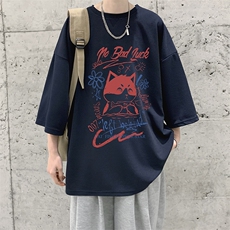Q11226-P30春夏季七分袖t恤男大码五分袖男短袖中袖大皂风，男装T恤，电商A040