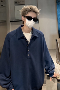 春款新款热卖货足潮流运动卫衣韩版情侣款翻领卫衣HY630TP48控78图片