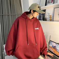 港风新款INS时尚百搭宽松落肩袖连帽卫衣JK23380-特批35-控58，男装卫衣，星座605(原A050)