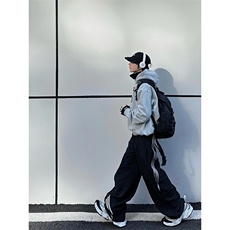 机能冲锋条纹裤子潮牌痞帅炸街男宽松阔腿休闲裤KA795，男装休闲裤，星座1116A（原606A-3）