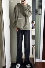 B221美式ins高街暗黑光版修身微喇牛仔裤LK23137-P55控78，男装牛仔裤，电商B221