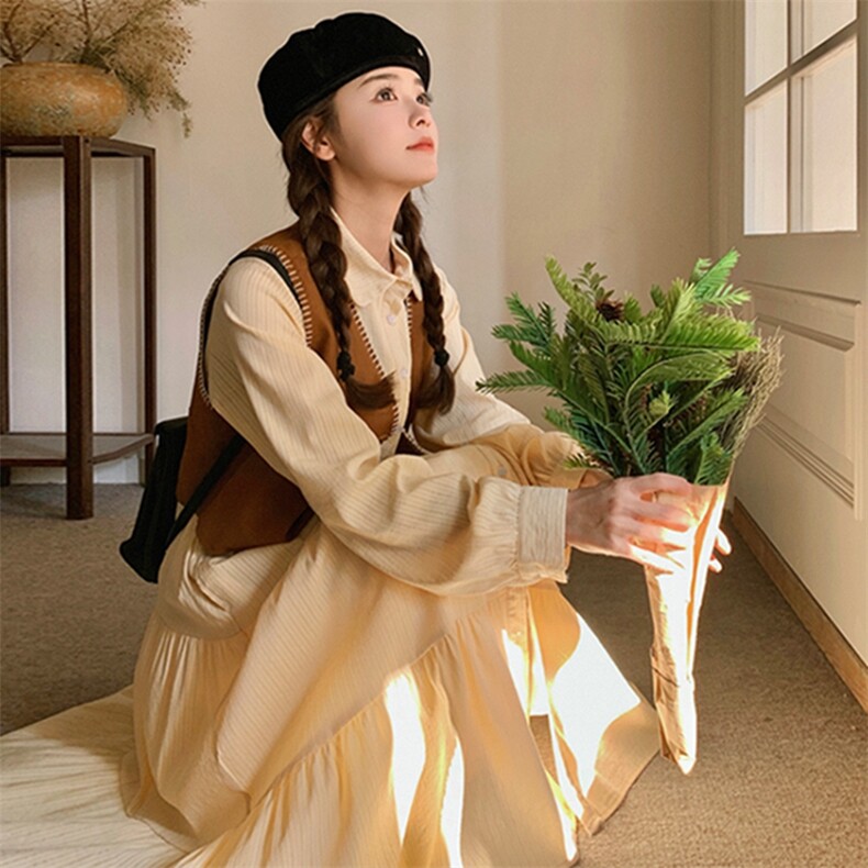 2024年春秋季新款两件套条纹裙-款号9902-p145-k198,女装连衣裙,浙宝305