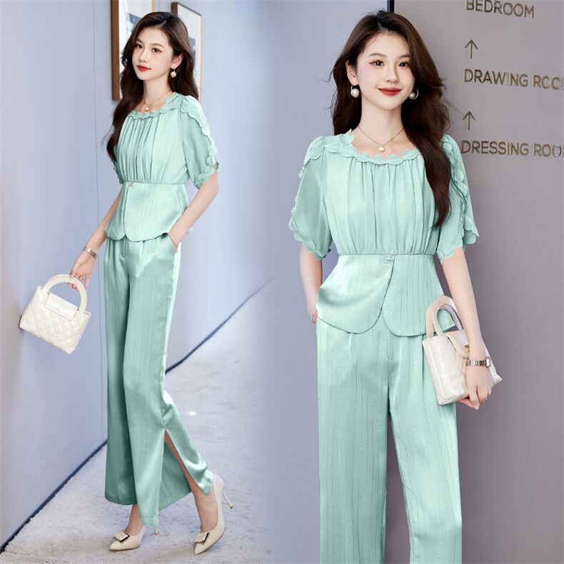 干练气质女装套装2024新款夏御姐女神范高端洋气时尚时髦两件套,女装套装/套裙,火爆靓佳人