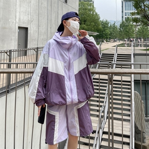 夏季连帽夹克衫防晒服套装 运动风时尚防晒衣男 XZ514-2-1612-P98图片