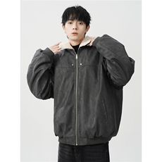 1506-1/MK8181/P76PU皮羊羔绒夹克棉服男女冬季保暖翻领棉衣，男装夹克，星座1506-1